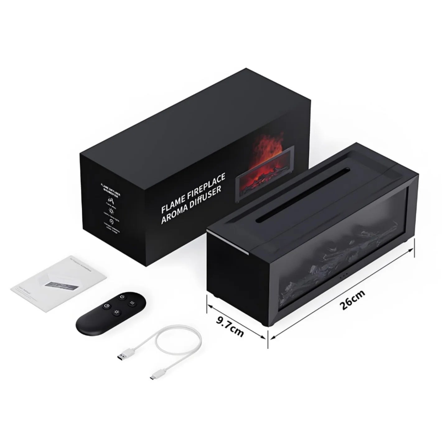 LED Kamin i Aroma Difuzer sa Efektom Plamena