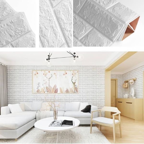 BRICKSBY | Samolepljive tapete sa 3D motivom cigle (0,65m2, 5 kom) - 1+1 AKCIJA